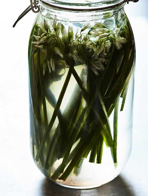mason jar leeks