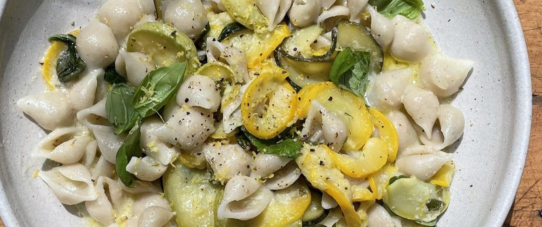 Summer courgette conchigliette