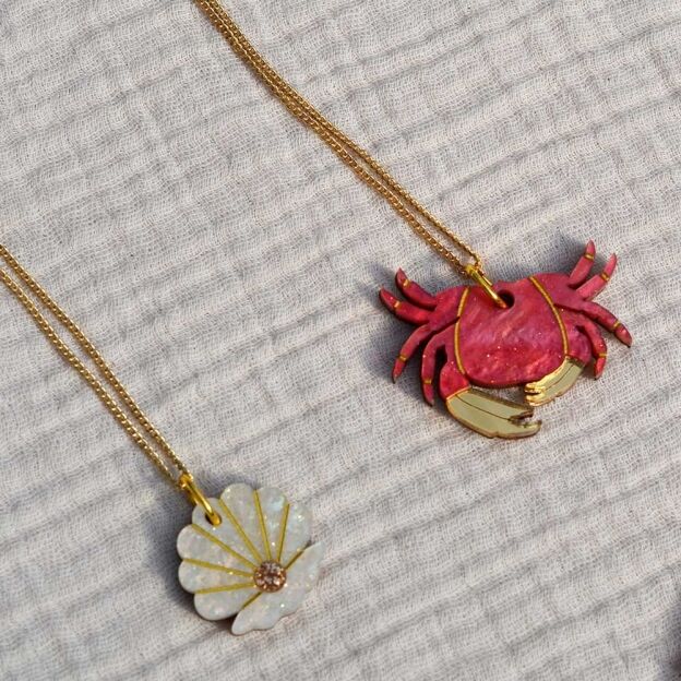 Handmade Crab Necklace