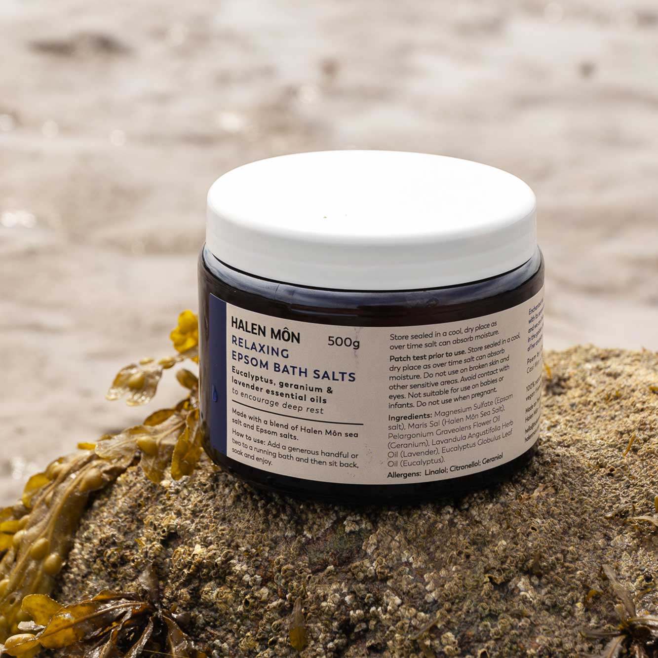 Relaxing Epsom Bath Salts with Halen Môn Sea Salt 500g