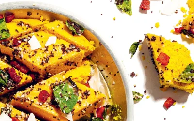 Gurd Loyal’s chickpea dhokla with smoky bacon