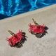Handmade Crab Hoop Earrings