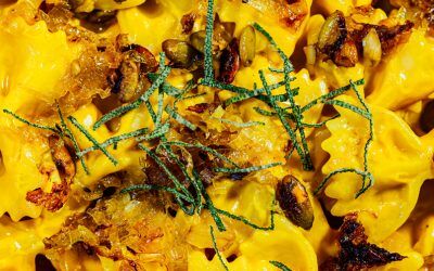 Nik Sharma’s roasted butternut squash recipe, delicious sauce, crispy leeks + farfalle