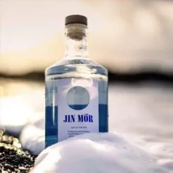 A bottle of gin enhanced with pure sea salt