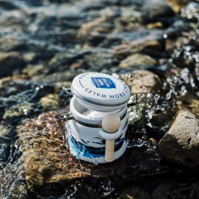 Watercolour Ceramic Jar with 100g Pure Sea Salt