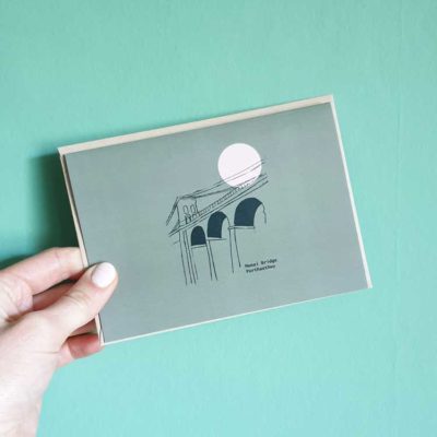 A6 Menai Bridge Greetings Card