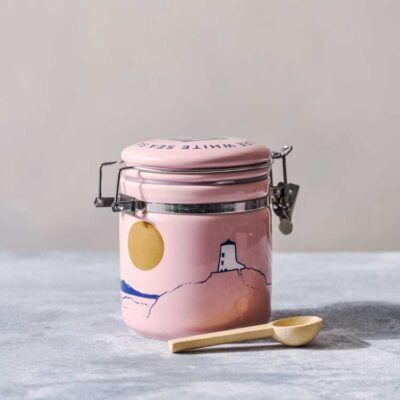 Pink Llanddwyn Ceramic Jar with 100g Pure Sea Salt