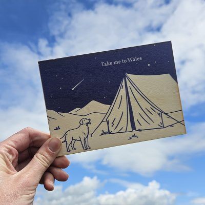 'Take Me To Wales' Wooden Postcard