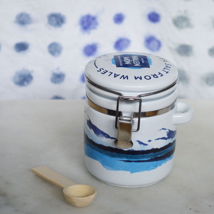 Watercolour Ceramic Jar with 100g Pure Sea Salt - Image 3