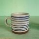 Handmade Welsh mug - horizontal stripe