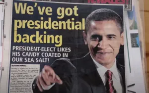President Obama on newspaper