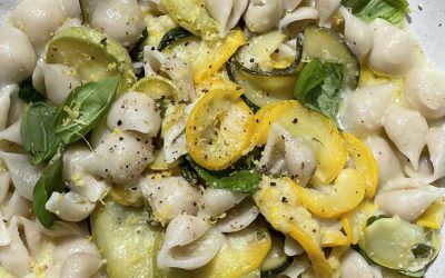 Summer courgette conchigliette
