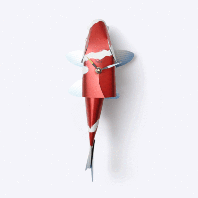 Pendulum fish clock (koi carp)