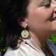 Handmade Clam Hoop Earrings with Pearl