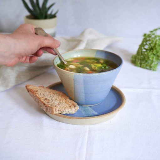 Handmade Ceramic Coastal Cereal Bowl - Image 2