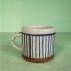 Handmade Welsh mug - vertical stripe