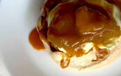 Meringues caramel hallt ac afal bach