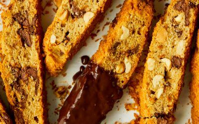 Nicola Lamb’s chocolate, peanut + coconut biscuits
