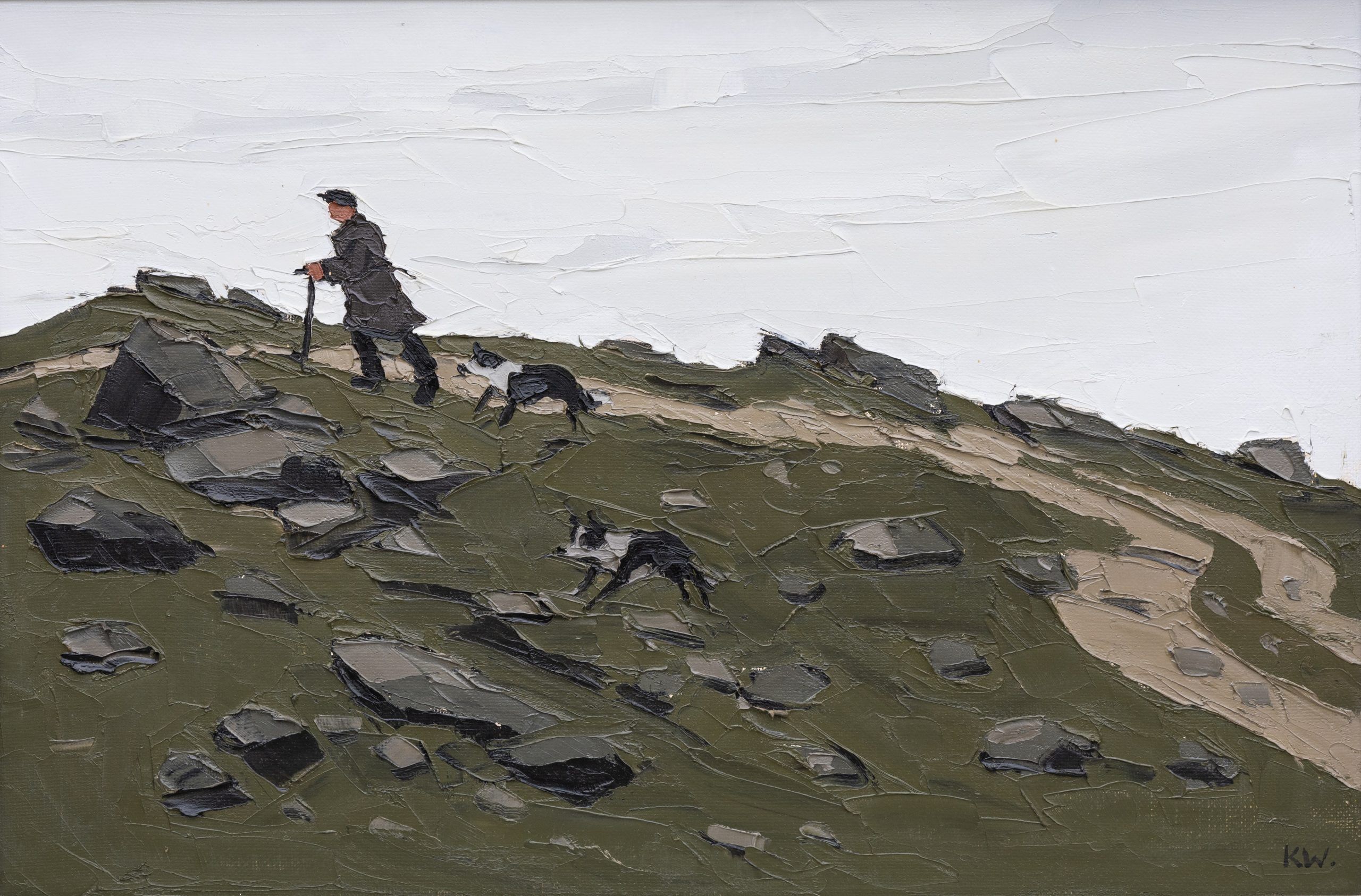 1.-Sir-Kyffin-Williams-RA-Oil-Bugail-a-Cwn-Defaid-SOLD NOVEMBER 2024-£61000.