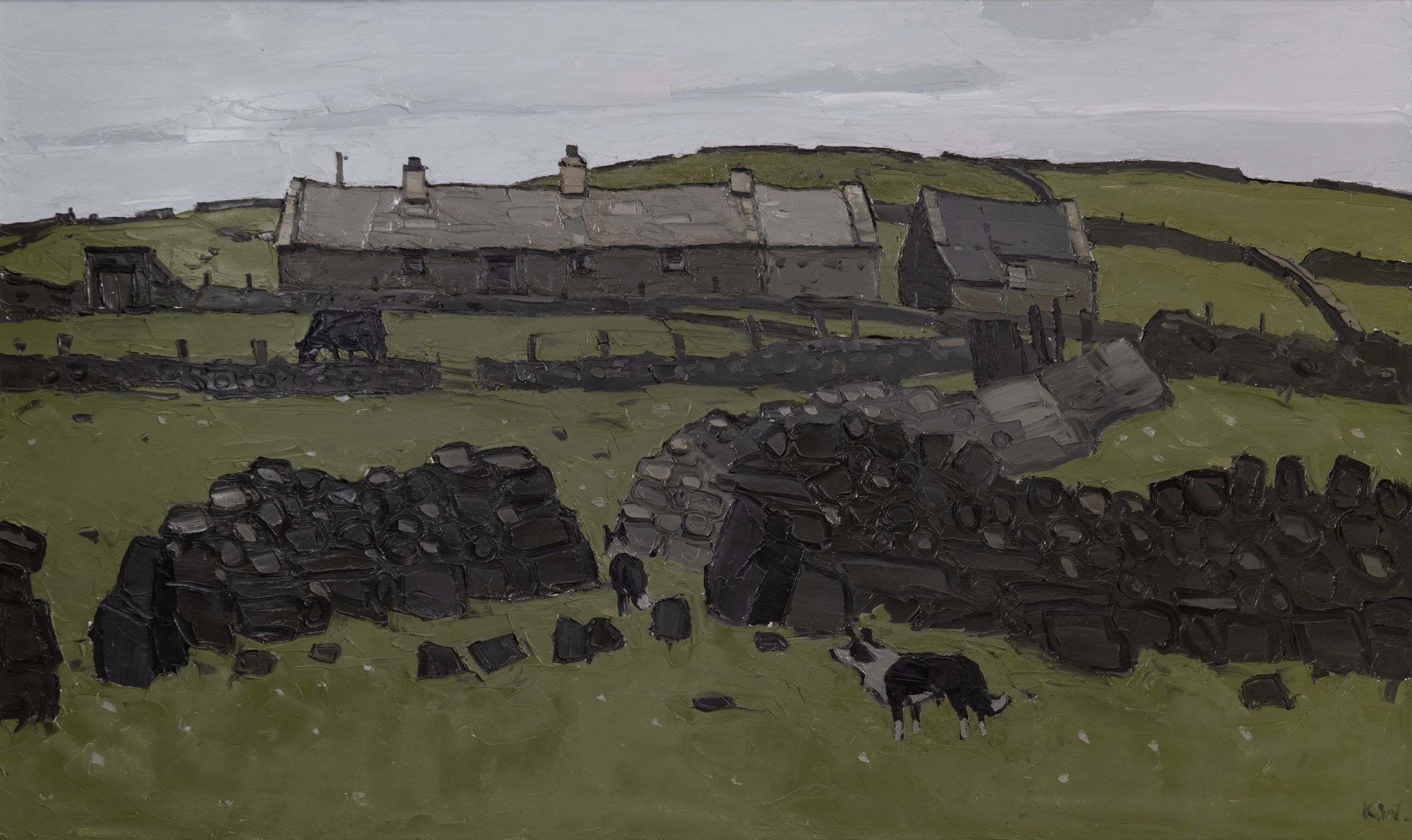 2.-Sir-Kyffin-Williams-RA-Oil-Dyffryn-y-Fron-SOLD NOVEMBER 2023-£38000.