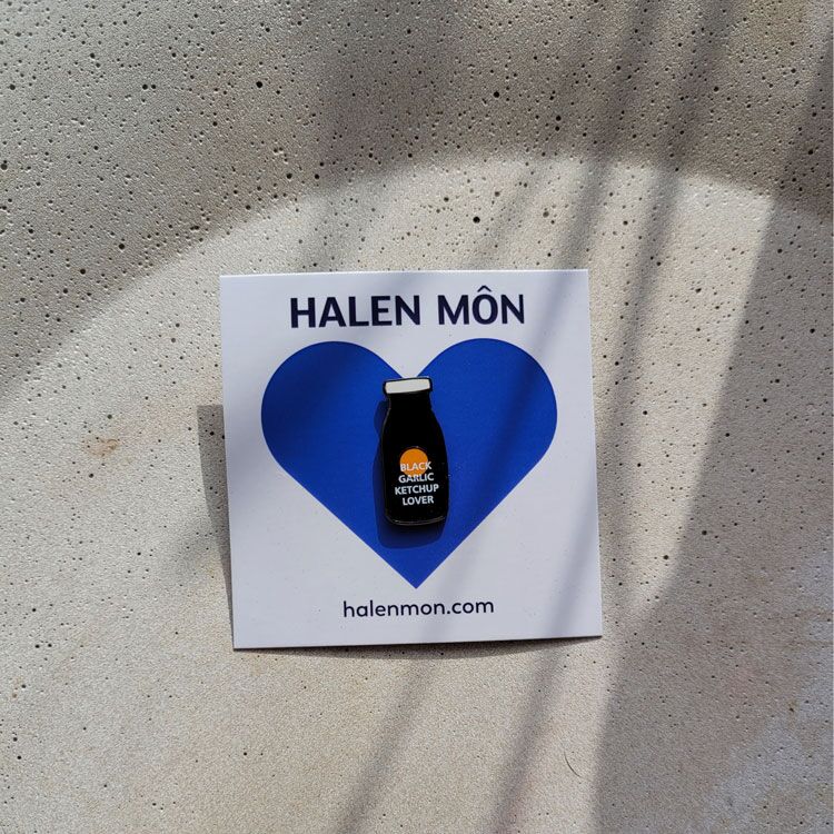 Black Garlic Enamel Pin - Image 2