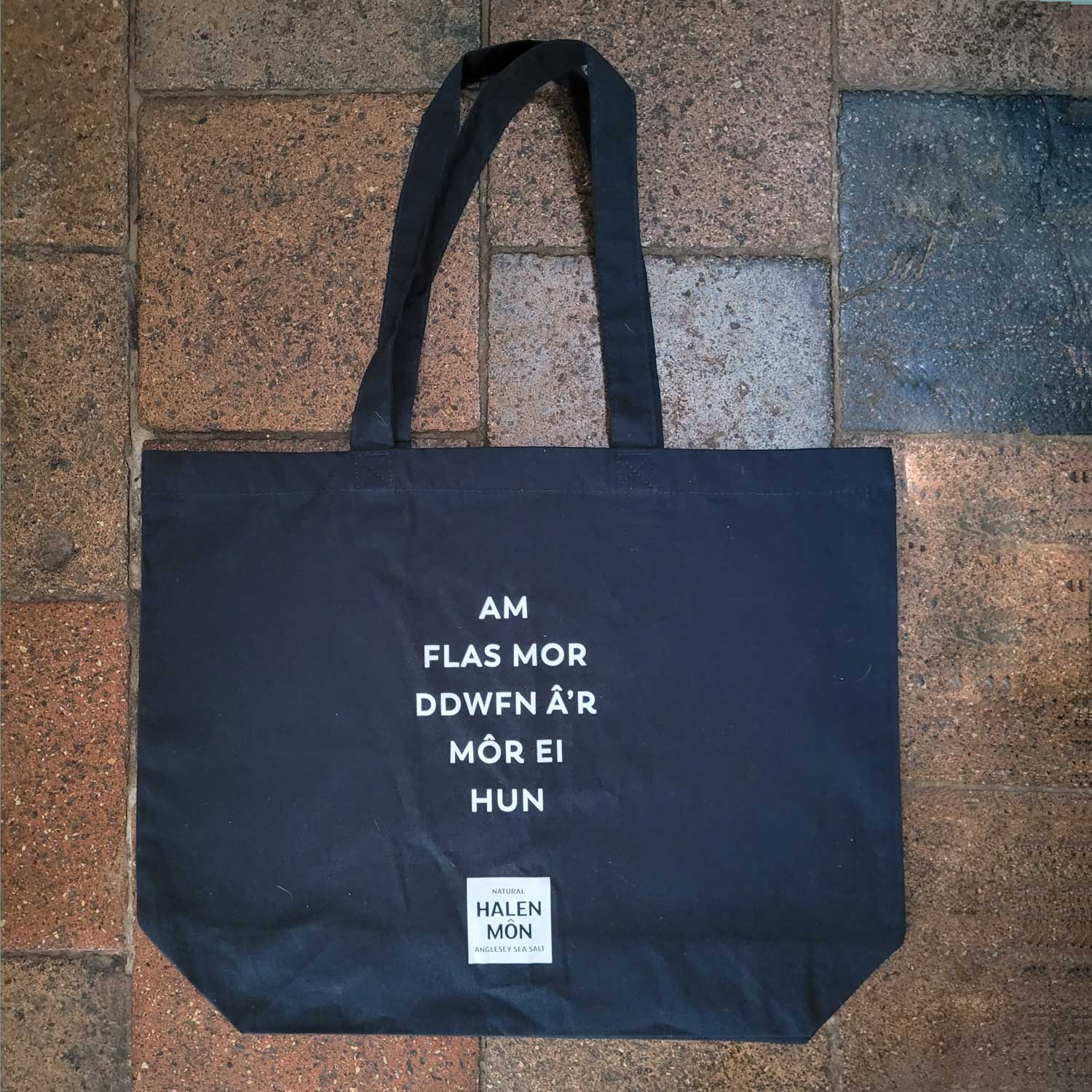 Halen Môn Blue Canvas Shopping Bag - Image 2