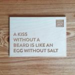 Wooden postcard (kiss)