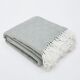 Recycled Grey Diamond Patterned Blanket