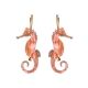 Handmade Seahorse Hoops (coral)