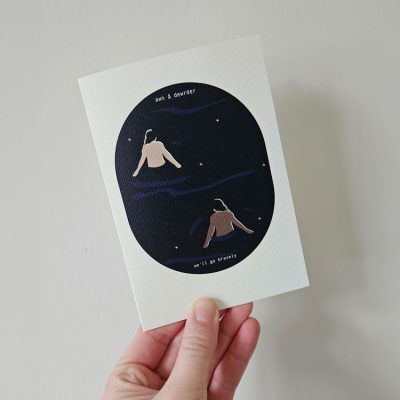 A6 We'll go bravely card