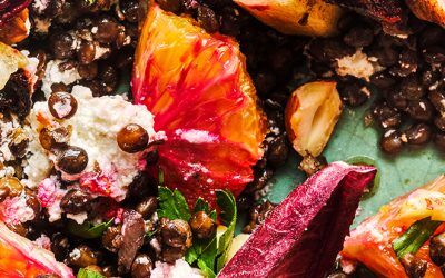 Root vegetable + blood orange salad