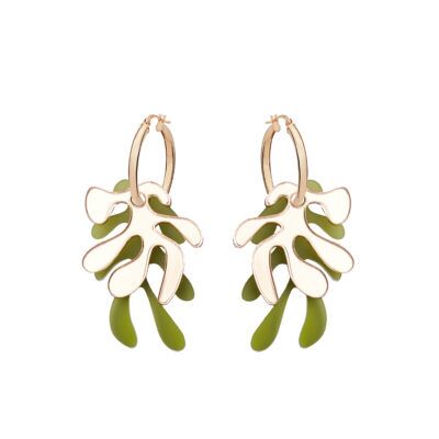 Handmade Seaweed Hoop Earrings