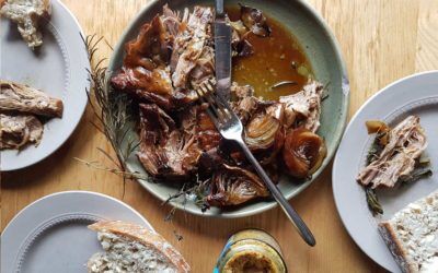 Smoky Pork Shoulder with Hardy Herbs