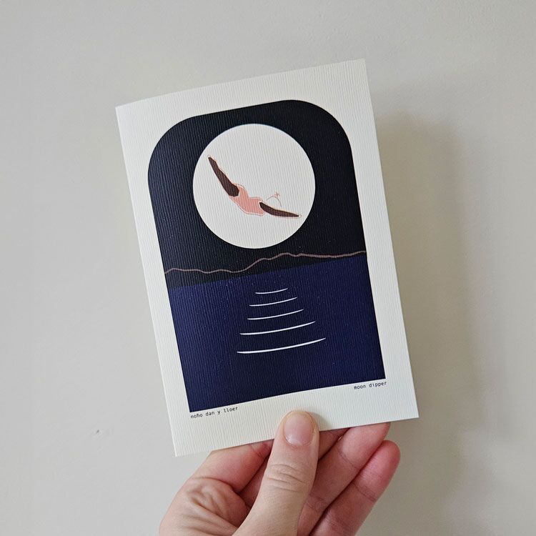 A6 Moon dipper card